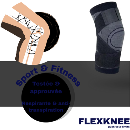 Genouillère de maintien compressive avec stabilisation renforcée